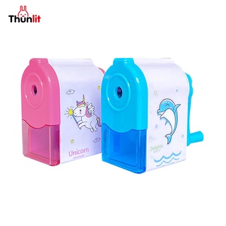 Thunlit กบเหลาดินสอ น่ารัก กบเหล แบบมือหมุน เครื่องเหลาดินสอ ลายการ์ตูน Pencil sharpener สำหรับเด็ก นักเรียน เหลาง่าย ไม่ทำให้ไส้ดินสอหัก เปลือกABS ทนทาน