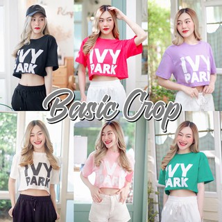 โล๊ะ 79 ปิดร้าน Melinda เสื้อครอปคอตตอน เสื้อครอปสกรีน IVY PARK