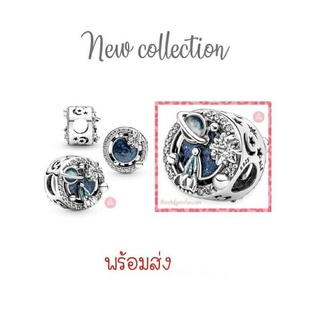 Pandora silver charm กาแลคซี่ น้ำเงิน New collection trip to galaxy