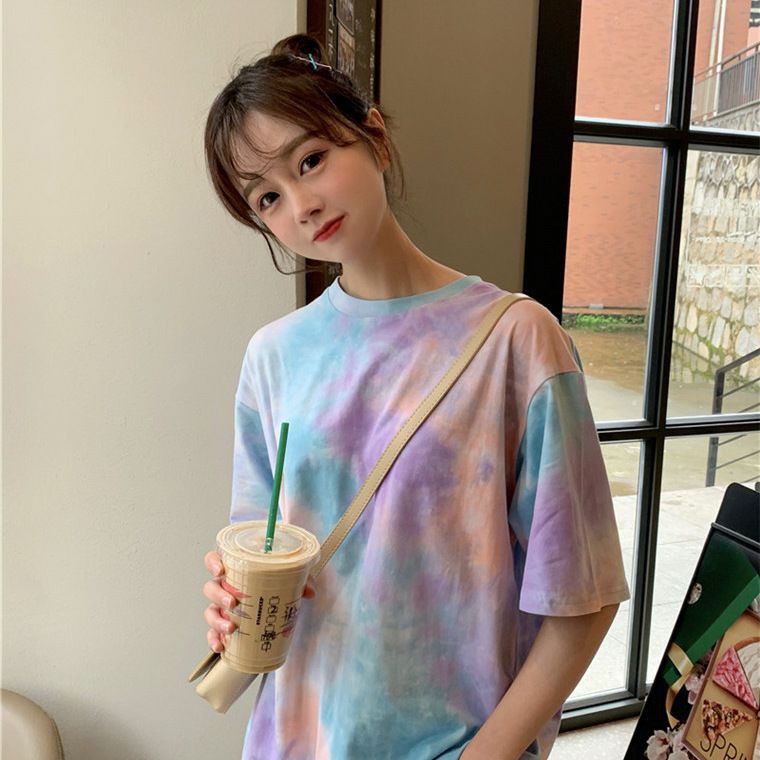 < พร้อมส่ง > เสื้อยืดสีพาสเทลสีสวยสดใส