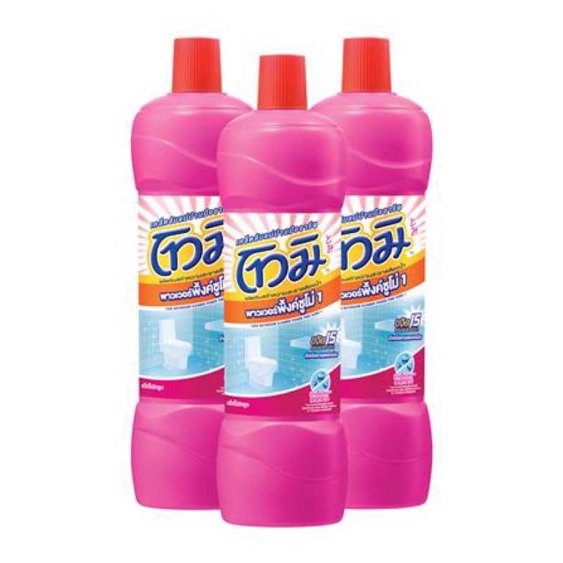 น้ำยาล้างห้องน้ำโทมิ พาวเวอร์พิ้งค์ซูโม่ 850 มล. สีชมพู แพ็ก3