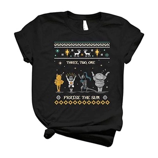 Praise The Sun There Two One Dark Souls Solaire of Astora Christmas Ugly Sweater T-Shirt Long Sleeve Black(2)