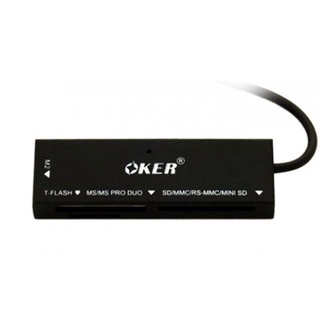 OKER Card Reader USB 2.0 ตัวอ่านการ์ด C-09 (Black)