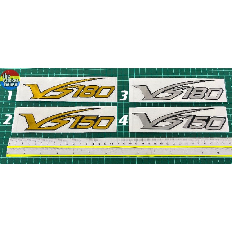 SUZUKI VS150 / VS180 (GOLD CHROME & CHROME) สติ๊กเกอร์ตัดดีไซน์