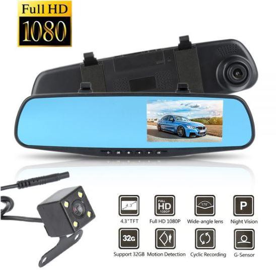 ﻿กล้องรถยนต์ Vehicle Blackbox DVR Full HD 1080 (มีกล้องหน้า+กล้องหลัง)