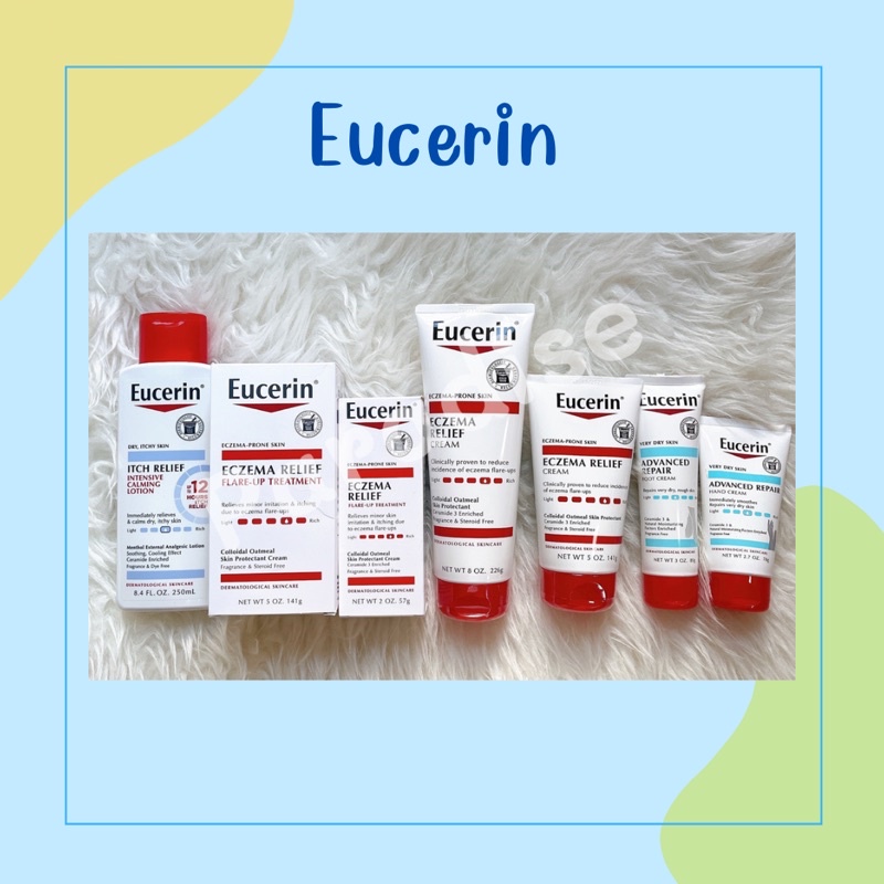 (พร้อมส่ง) Eucerin Advanced Repair cream, Eczema Relief Flare-Up Treatment, Eczema Cream ยูเซอรีน คร