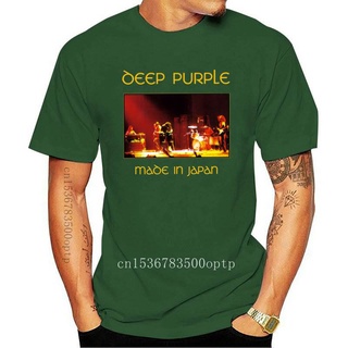 เสื้อยืดผ้าฝ้ายพิมพ์ลายแฟชั่น ขายดี เสื้อยืดลําลอง แขนสั้น พิมพ์ลาย Deep Purple Made In Japan Rock Legend สีดํา สําหรับผ