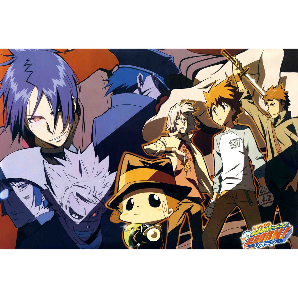 โปสเตอร์ Reborn รีบอร์น การ์ตูน ญี่ปุ่น Poster ของขวัญ โปสเตอร์การ์ตูน Japan Anime โปสเตอร์สำหรับเด็