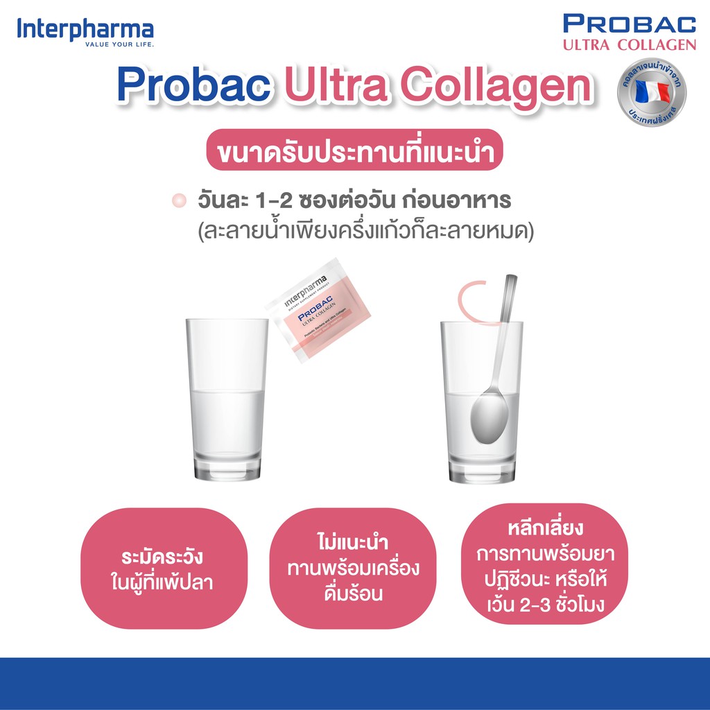 Probac Ultra Collagen กล่องละ 30 ซอง ชะลอริ้วรอยแห่งวัย, ลดความหย่อนคล้อยของผิว, ช่วยเรื่องระบบขับถ่าย - รูปที่ 3