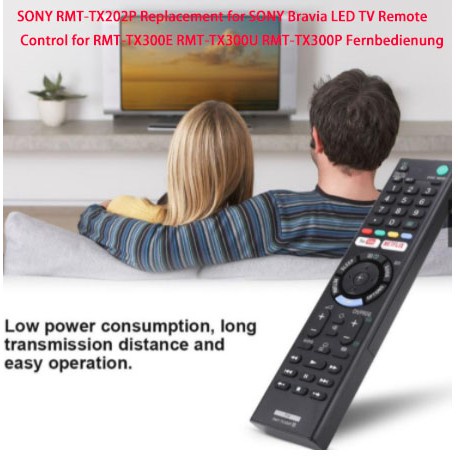 ใหม่เปลี่ยน RMT-TX202P รีโมทคอนโทรลสําหรับ Sony LCD สมาร์ททีวี RMT-TX300P KD-55X9305C KDL-55W805C 55