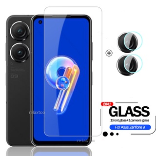 2In1 Full Transparent Tempered Glass For Asus Zenfone 9 8 Flip 8Flip Zenfone9 Zenfone8Flip Zenfone8 Flip Asus ROG Phone 6 Pro Phone6pro Rogphone6pro 5G Glass Back Camera Lens screen protector film