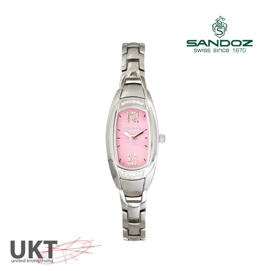 นาฬิกา SANDOZ รุ่น SD99267SS09 หน้าชมพูเข็มเงิน สำหรับผู้หญิง