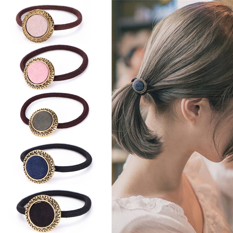 【Purpleredto】Vintage Women Hair Accessories Elastic Hair Band Headbands ...