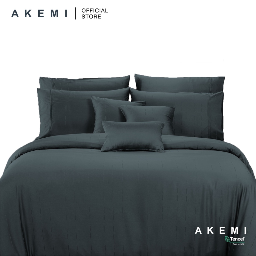 Akemi TENCELTM Modal Earnest ชุดแผ่นแปะผนัง 880TC - Stormy Blue Queen/King