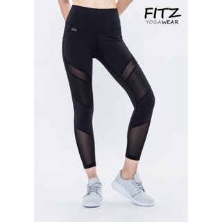 กางเกงโยคะ FITZ - 7/8 Legging - Princess Moto - Black