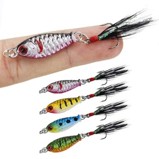 1Pcs Mini Lead Jig Fishing Lure 5.2g โลหะล่อตกปลาจิ๊กหัวนำโลหะผสมปลาจิ๊กฮาร์ดเหยื่อ