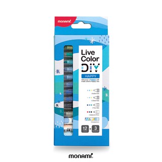 Monami ปากกา รุ่น Live Color DIY ชุด 15