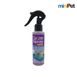 Minipet (มินิเพ็ท) สเปรย์ดับกลิ่นทรายแมว Cat Litter Spray กลิ่นบีโบ้ บรรจุ 120 มล.