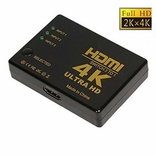 4K*2K 3 Port HDMI Switch Switcher Splitter Box HDTV 1080p PS3 Auto 3 IN 1 OUT(มี/ไม่มีรีโมท)