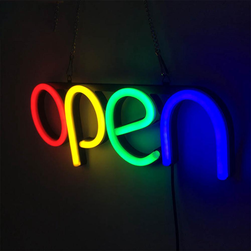 ไฟนีออน LED ลาย Open สำหรับติดผนัง หน้าต่าง ร้านอาหาร