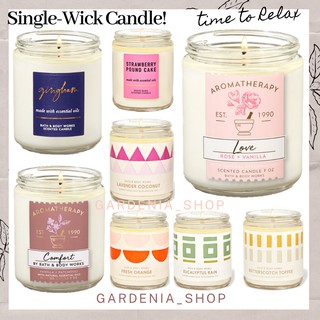 Sale🔥เทียนหอม 🏡Bath and body works Single Wick Candles 198 g เทียนหอม Gardenia_Shop