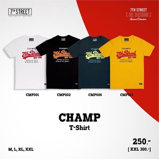 เสื้อยืดผ้าฝ้ายพิมพ์ลายขายดีเสื้อยืดแขนสั้น ​ ลายChamps   รุ่น CMP ของแท้100%  พร้อมส่ง 4 สี
