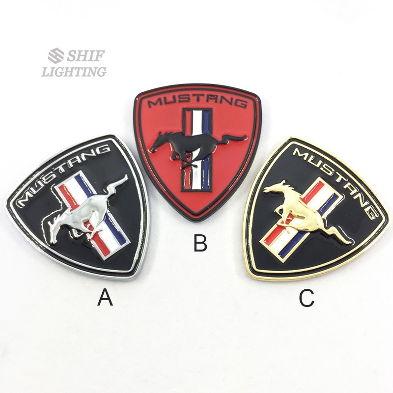 1 x Metal Mustang Horse Emblem Badge สติ๊กเกอร์ Ford Mustang