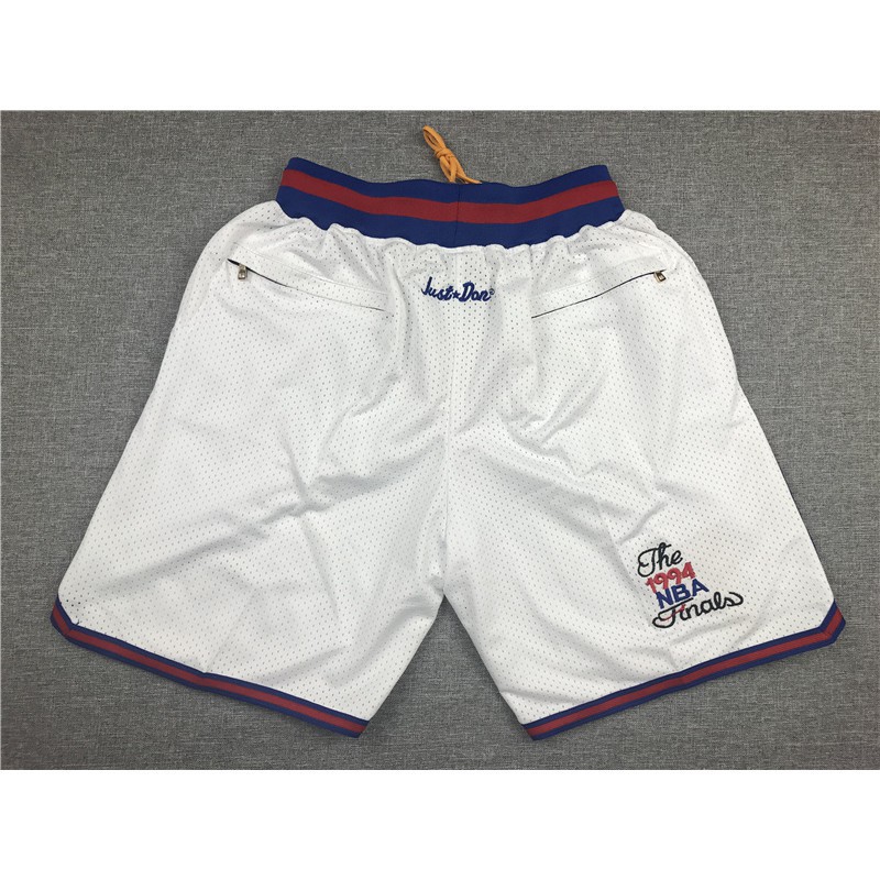 white knicks shorts