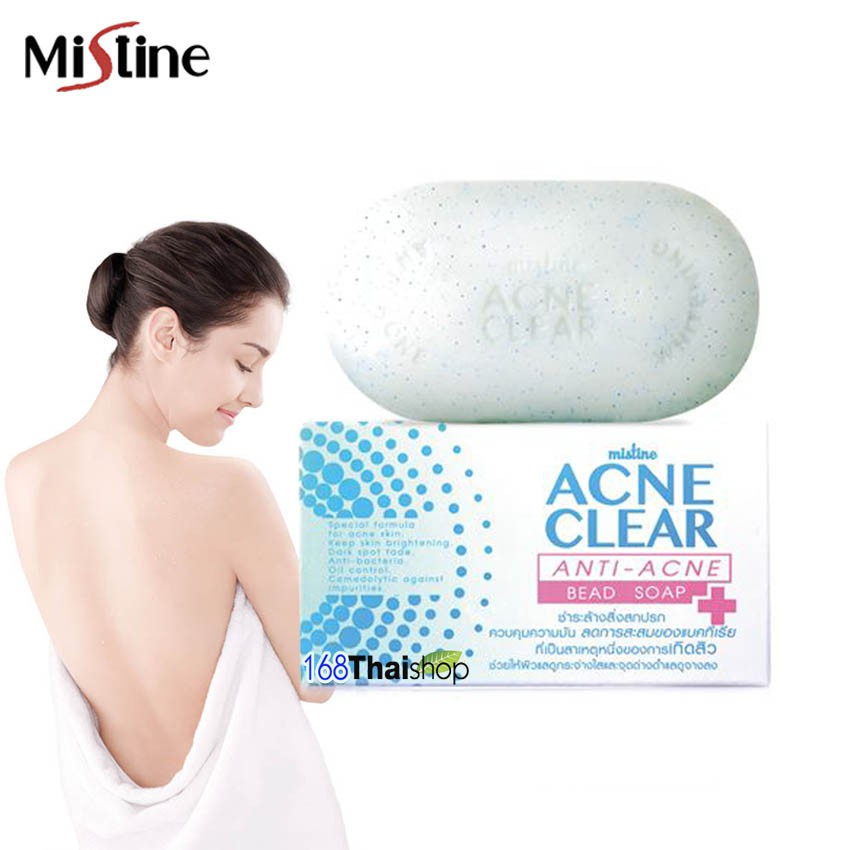 Mistine Acne Clear Anti Acne Bead Soap 70g. มิสทิน แอคเน่ เคลียร์ แอนตี้ แอคเน่ บีท โซป สบู่ทำความสะ