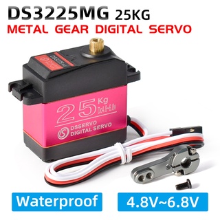 Servo Ds3225 25กก./0.13Sec เซอร์โว่เกียร์โลหะดิจิตอลกันน้ําสําหรับรถบังคับวิทยุ 1/8 1/10 1/12 Scale