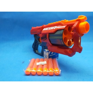 ปืนnerf mega cycloneshock ปืนของเล่น ปืนเนิร์ฟมือสอง ของแท้ ไกส้ม ราคาถูก ยิงแรง