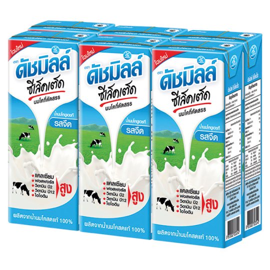 ✨ขายดี✨ ดัชมิลล์ ซีเล็คเต็ด น้ำนมโคยูเอชที รสจืด 225มล. x 6 กล่อง Dutch Mill Selected Plain UHT Milk