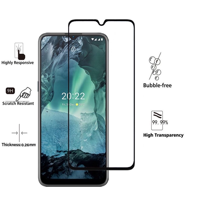 5D ฟิล์มกระจก เต็มจอ For Nokia C10 C12 C20 C21 C32 G10 G20 G50 โนเกีย Teamperedglass - รูปที่ 2