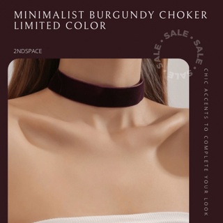 🔥SALE🔥โชคเกอร์กำมะหยี่เรียบหรู🖤Burgundy Choker Limited💃‼️สวยแซ่บ Sexy ซู่ซ่า⚡️📌พร้อมส่งนะค้า