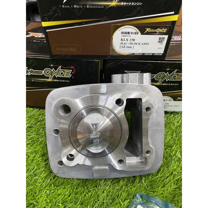 Kawasaki KLX150 Racing Block ขนาด 63 มม.ลูกสูบโดม/บล็อก Racing 63 มม.KLX150/ปะเก็นชุดด้านบน KLX150/F