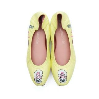 O&amp;B รองเท้าหนังแกะ รุ่น Audrey Esther in Yellow Coco Bunny