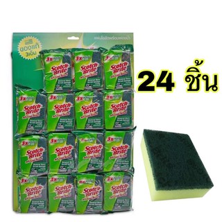 สก๊อตซ์-ไบรต์ แผ่นใยขัดพร้อมฟองน้ำ (24 ชิ้น)