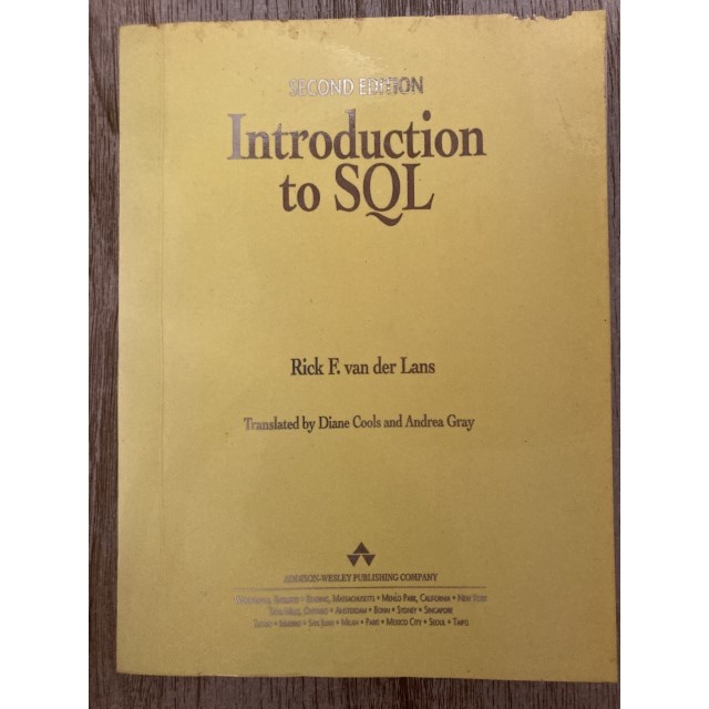 หนังสือมือสอง Textbook ราคาถูก Introduction to SQL (2nd Edition) *ถ่ายเอกสาร