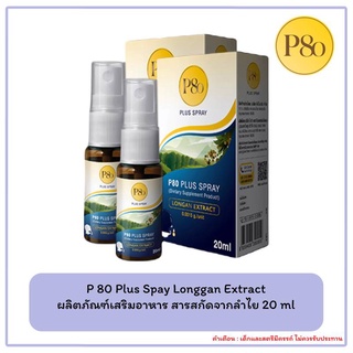 P80 Plus Spray สเปรย์พ่นปากและลำคอ สารสกัดจากลำไย