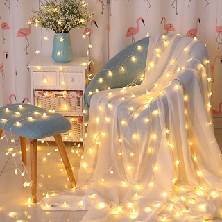 สายไฟ Led รูปทรงดาวหลากสี 6 เมตรสําหรับตกแต่งบ้าน