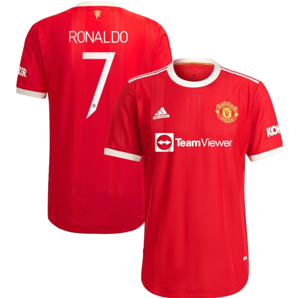 เสื้อเหย้า Manchester United Authentic Player Issue 2021/2022 Full UCL + Ronaldo 7 แท้