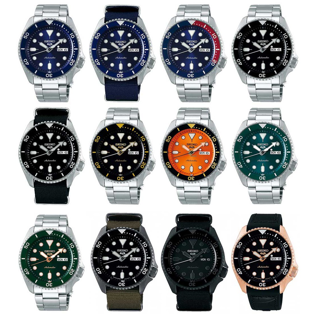 Seiko นาฬิกาข้อมือผู้ชาย New Seiko 5 - MADE IN JAPAN (SRPD51K1,SRPD53K1,SRPD55K1,SRPD57K1,SRPD59K1,SRPD61K1,SRPD63K1)