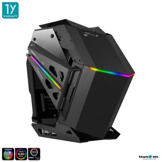 เคสคอมพิวเตอร์ Tsunami Coolman Mecha ARGB Tempered glass ATX Gaming computer case with Ablaze ARGB 12cm Cooling Fan*2 (รับประกันสินค้า 1 ปี)