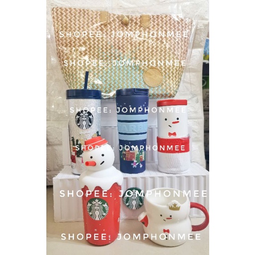 2021​ Starbucks​ Thailand​ Cheerful Christmas​ กระเป๋ากระจูด