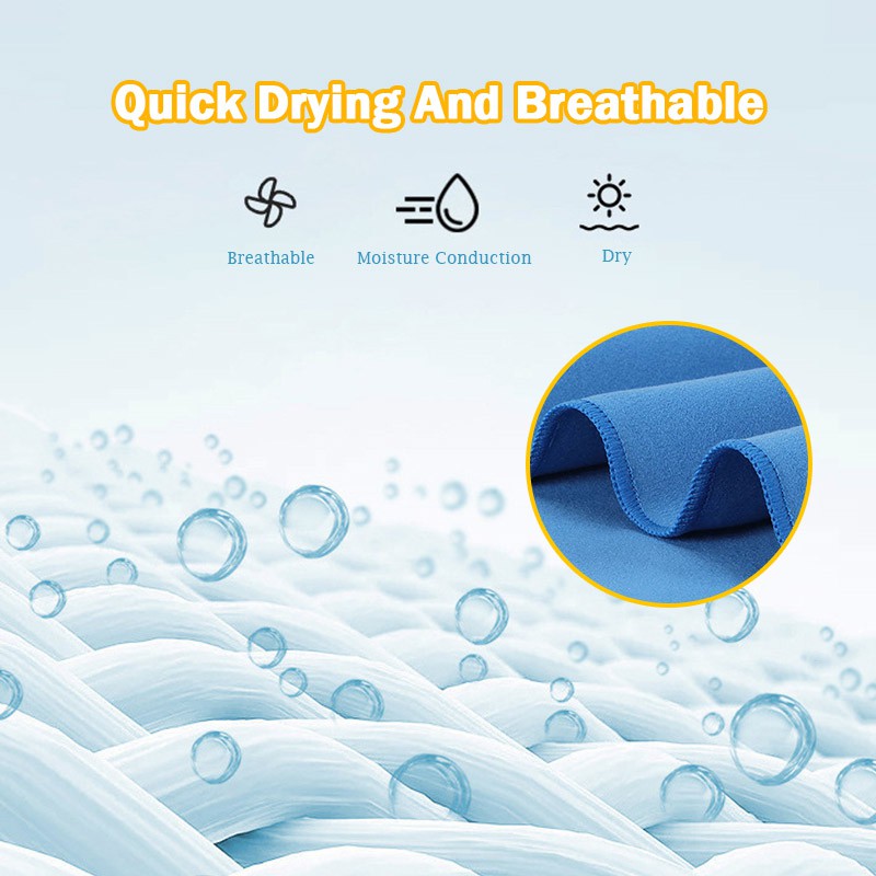 พร้อมส่ง ผ้าเช็ดตัว ผ้าเช็ดผม ใช้สำหรับวออกกำลังกาย แบบผืนใหญ่ ซับน้ำซับเหงื่อได้ดี แห้งไวมาก - รูปที่ 5