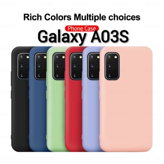 A03Sตรงรุ่น(พร้อมส่งในไทย)เคสTPU​นิ่ม​สีพาสเทลแบบคลุมกล้องSamsung Galaxy A03Sตรงรุ่น