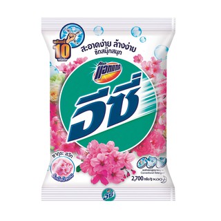 🔥HOT🔥 แอทแทค อีซี่ ผงซักฟอก สูตรมาตรฐาน กลิ่นซากุระสวีท สีขาว 2700 กรัม Attack Easy Regular Detergent Sakura Sweet White
