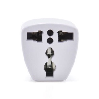 Universal Prong Plug To 2 Flat Prong US Standard Plug Travel Power Adapter.White พร้อมส่งค่ะ