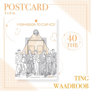 BTS PERMISSION TO DANCE Fanart Postcard โปสการ์ดแฟนอาร์ต By ติ่ง วาดรูป