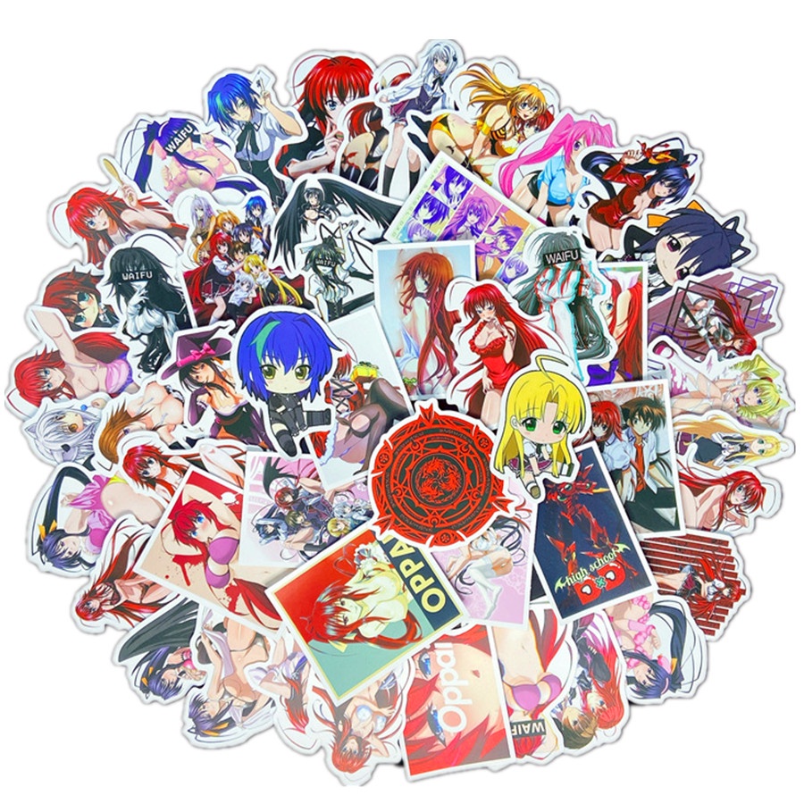 50Pcs/Set ❉ High School DxD Series 01 Stickers ❉ Rias Gremory DIY Waterproof Doodle Decals Stickers